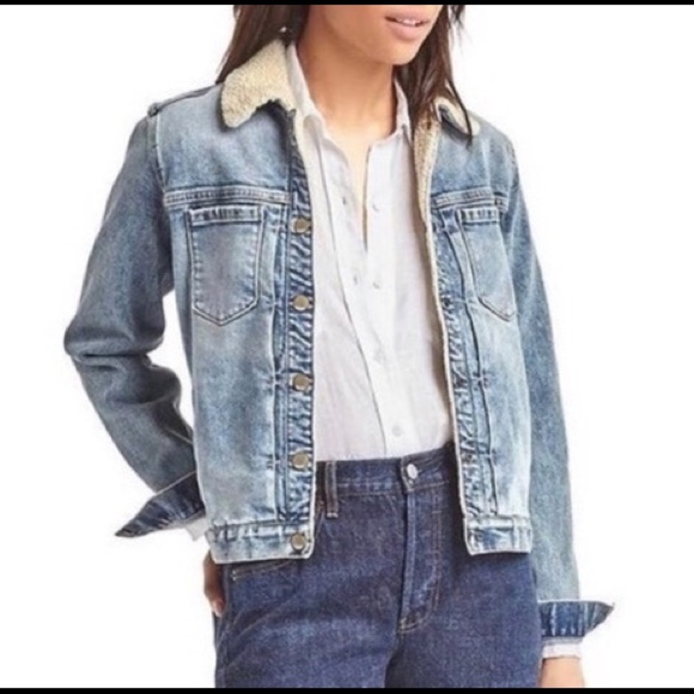 sherpa lined denim jacket